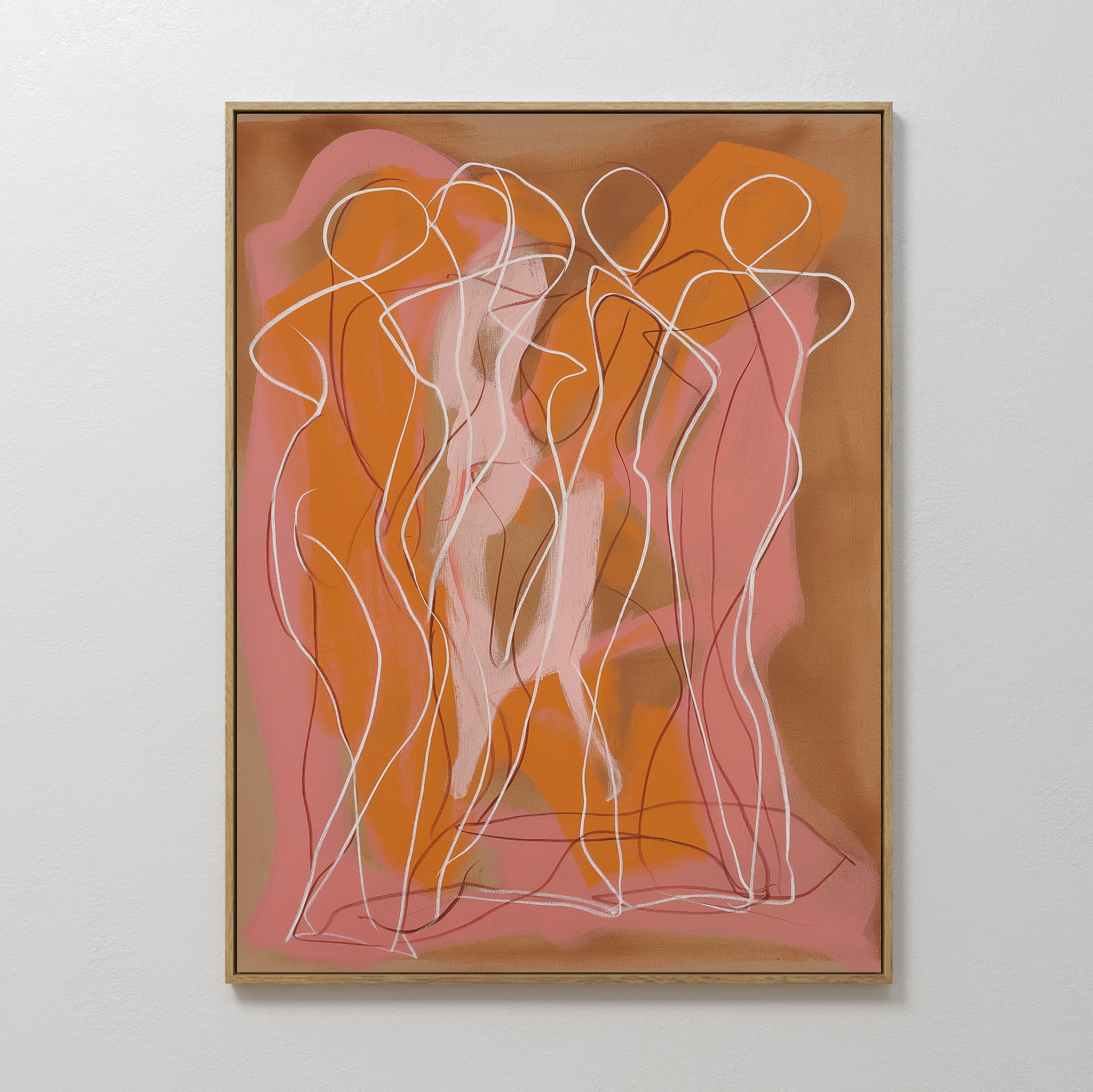 Dancing Silhouettes Abstract Canvas Art – Nordic Park