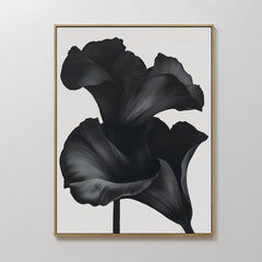 Vertical — Noir Bloom Abstract Canvas Art