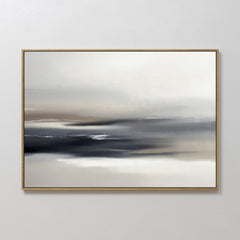 Horizontal — Grey Ripples Canvas Art - Horizontal