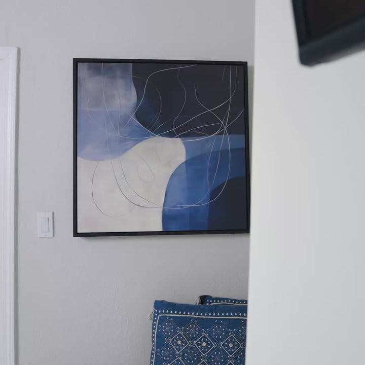 Midnight Lines Abstract Canvas Art