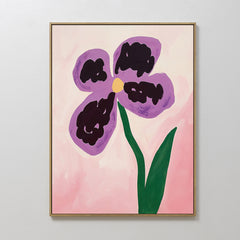 Vertical — Purple Pansy Canvas Art - Vertical