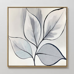 Square — Silver Leaves Canvas Art - Square