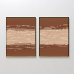 Set — Terracotta Currents - Set Of 2