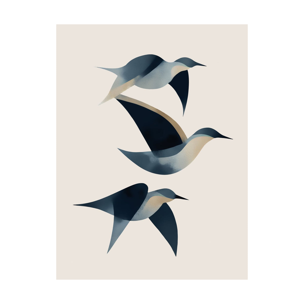 Abstract Birds in Motion — Vertical