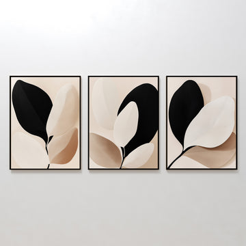Monochrome Flora Set of 3