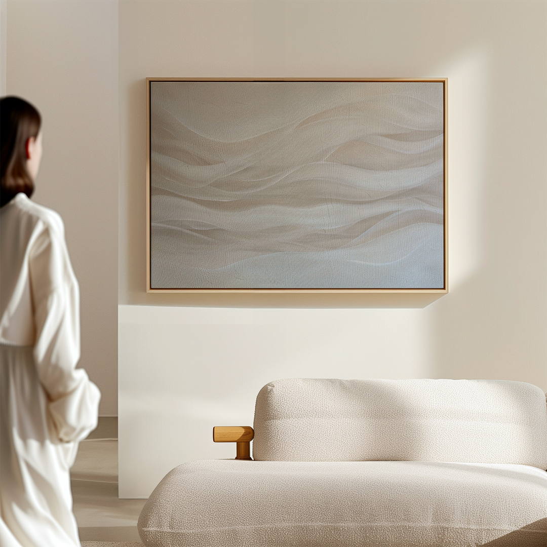 Sandy Hues Abstract Canvas Art