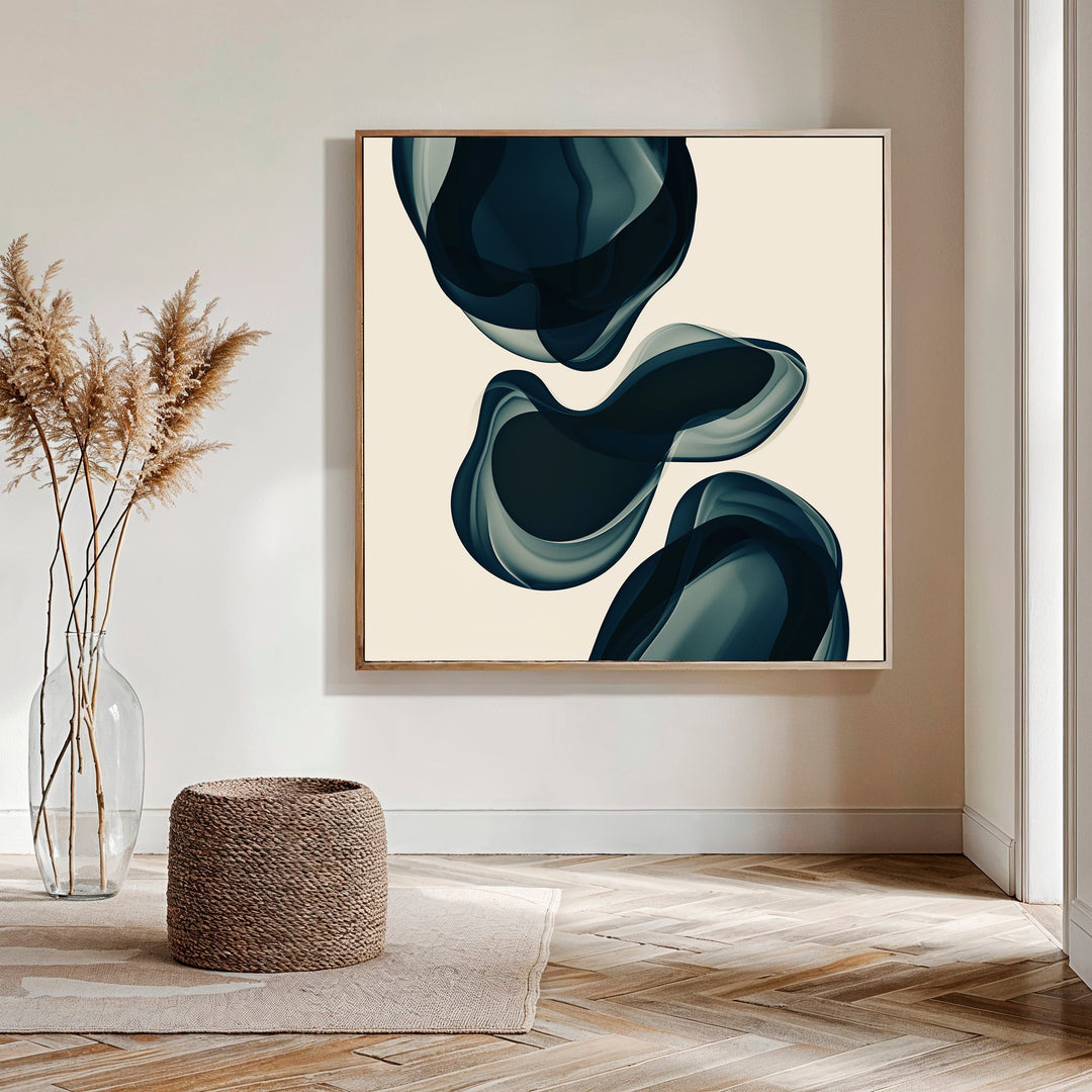 Deep Sea Hues Abstract Canvas Art