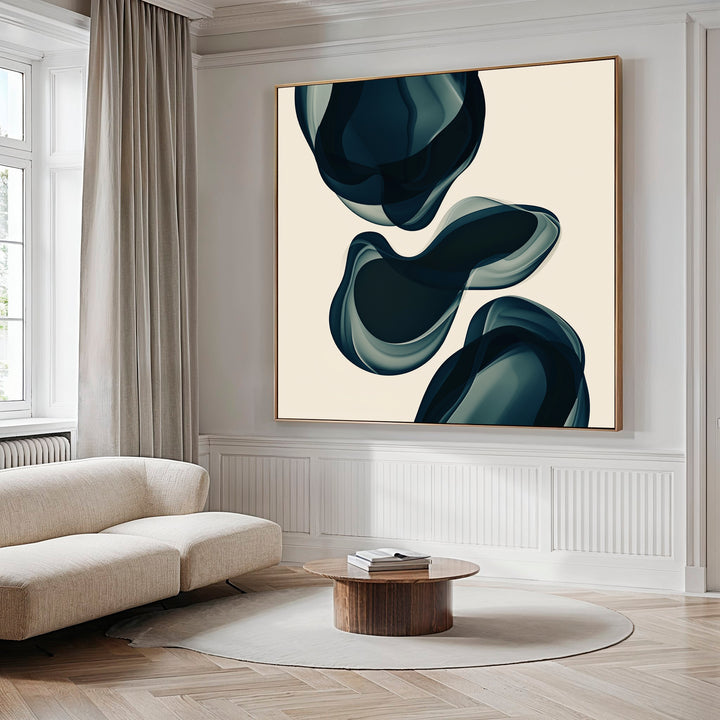 Deep Sea Hues Abstract Canvas Art