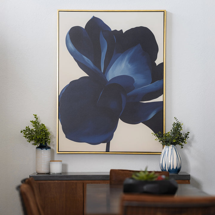 Midnight Bloom Abstract Canvas Art