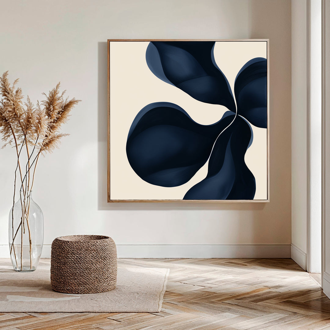 Blossom Blue Abstract Canvas Art