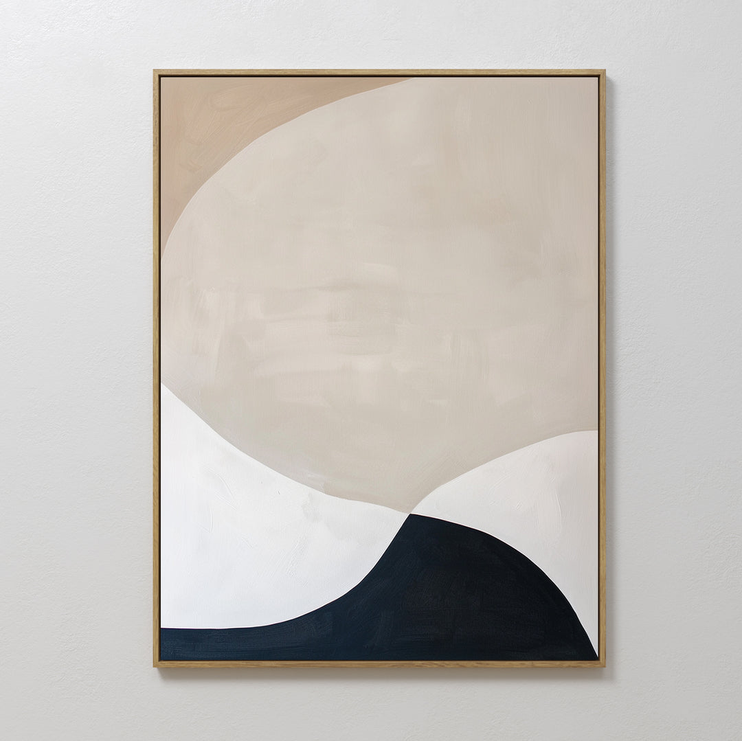 Crescent Minimalism Abstract Canvas Art
