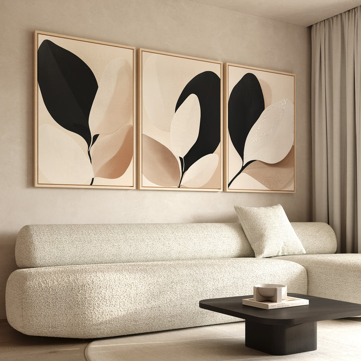 Monochrome Flora Set of 3