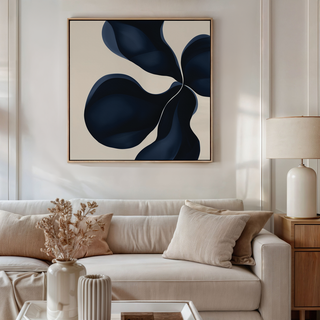 Blossom Blue Abstract Canvas Art