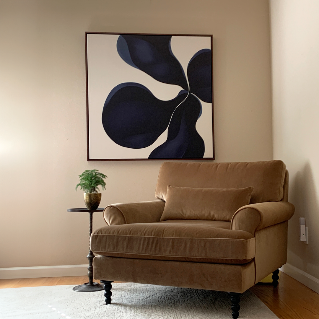 Blossom Blue Abstract Canvas Art