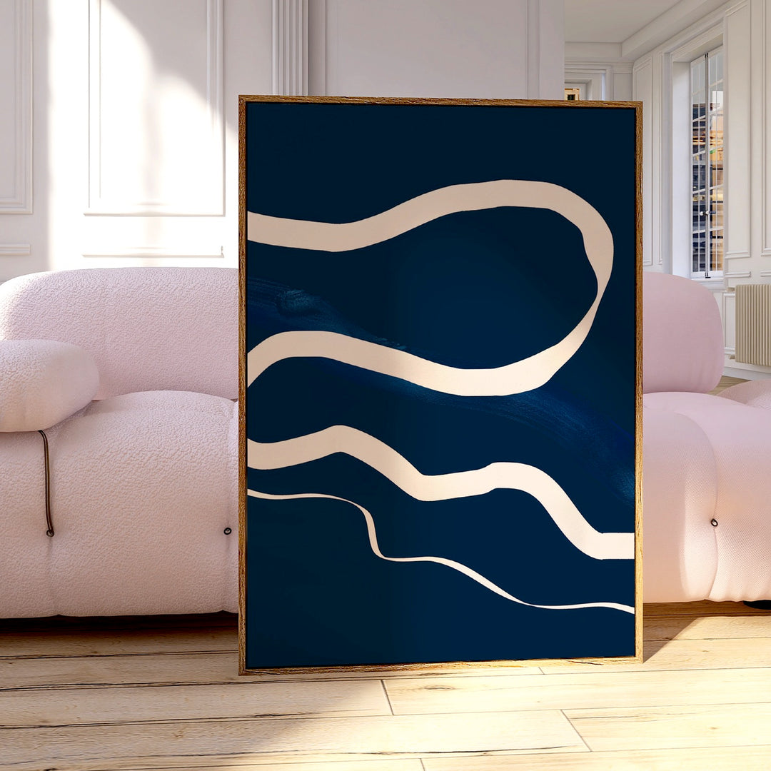 Blue Tranquility Abstract Canvas Art