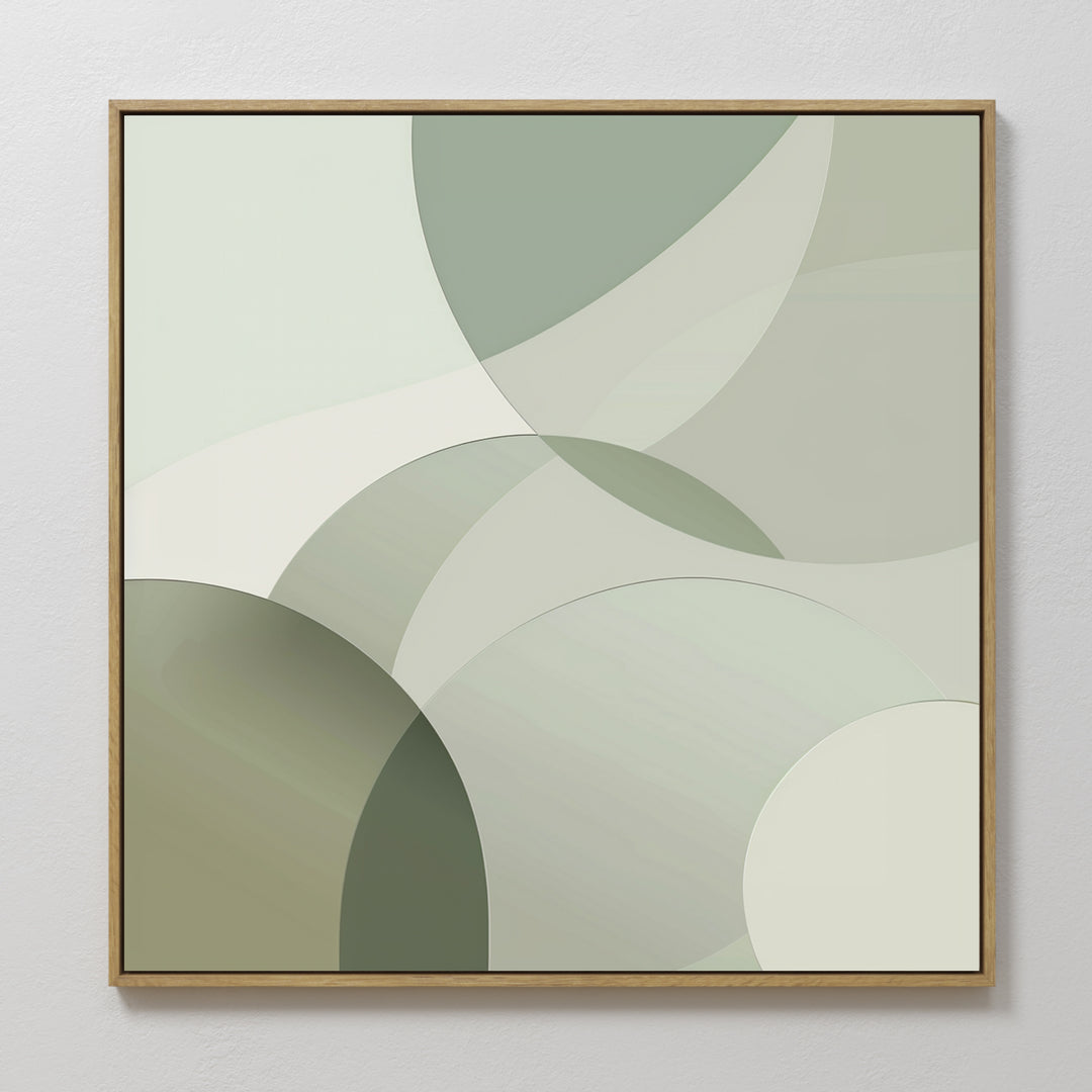 Circular Quiet Abstract Canvas Art