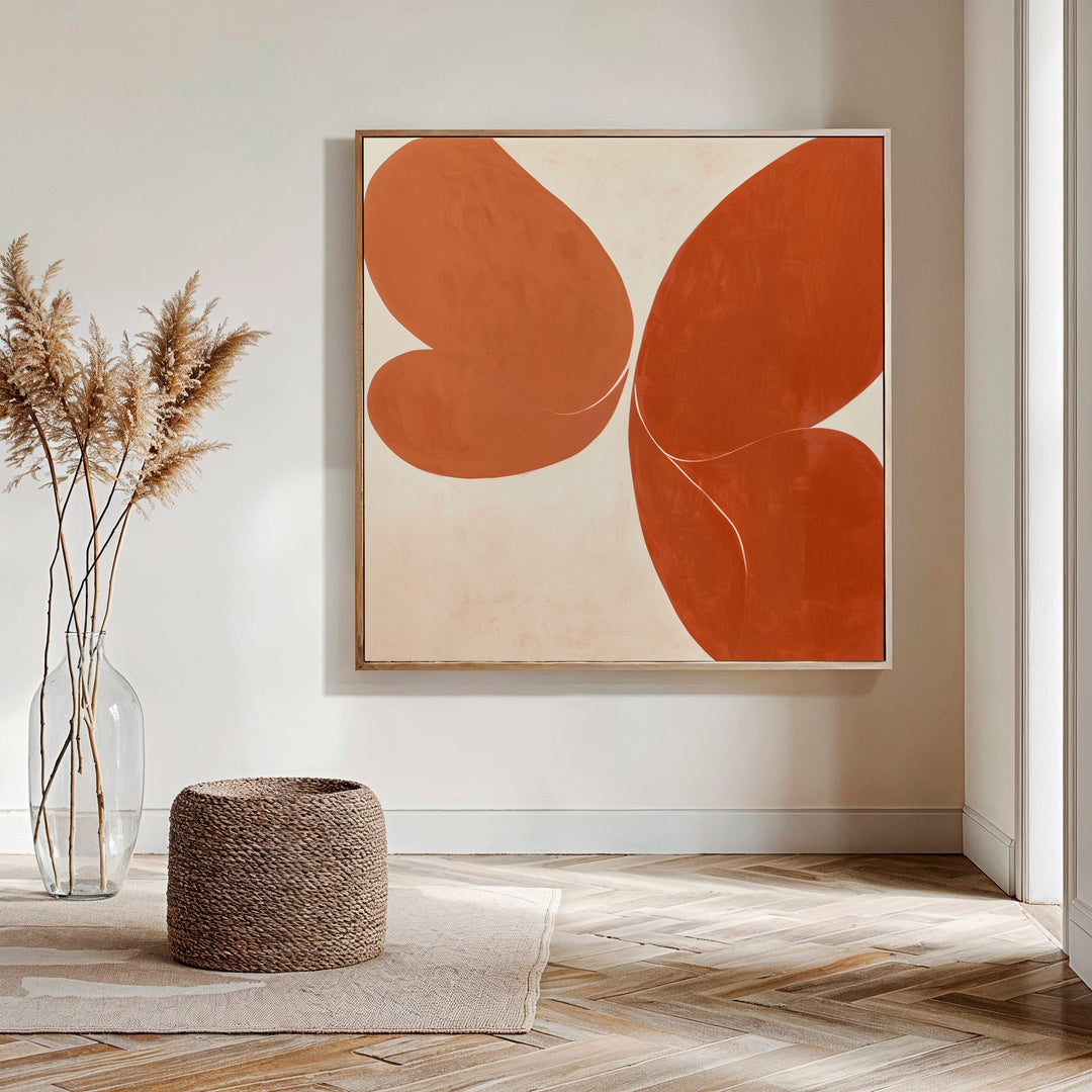 Terracotta Wings Abstract Canvas Art