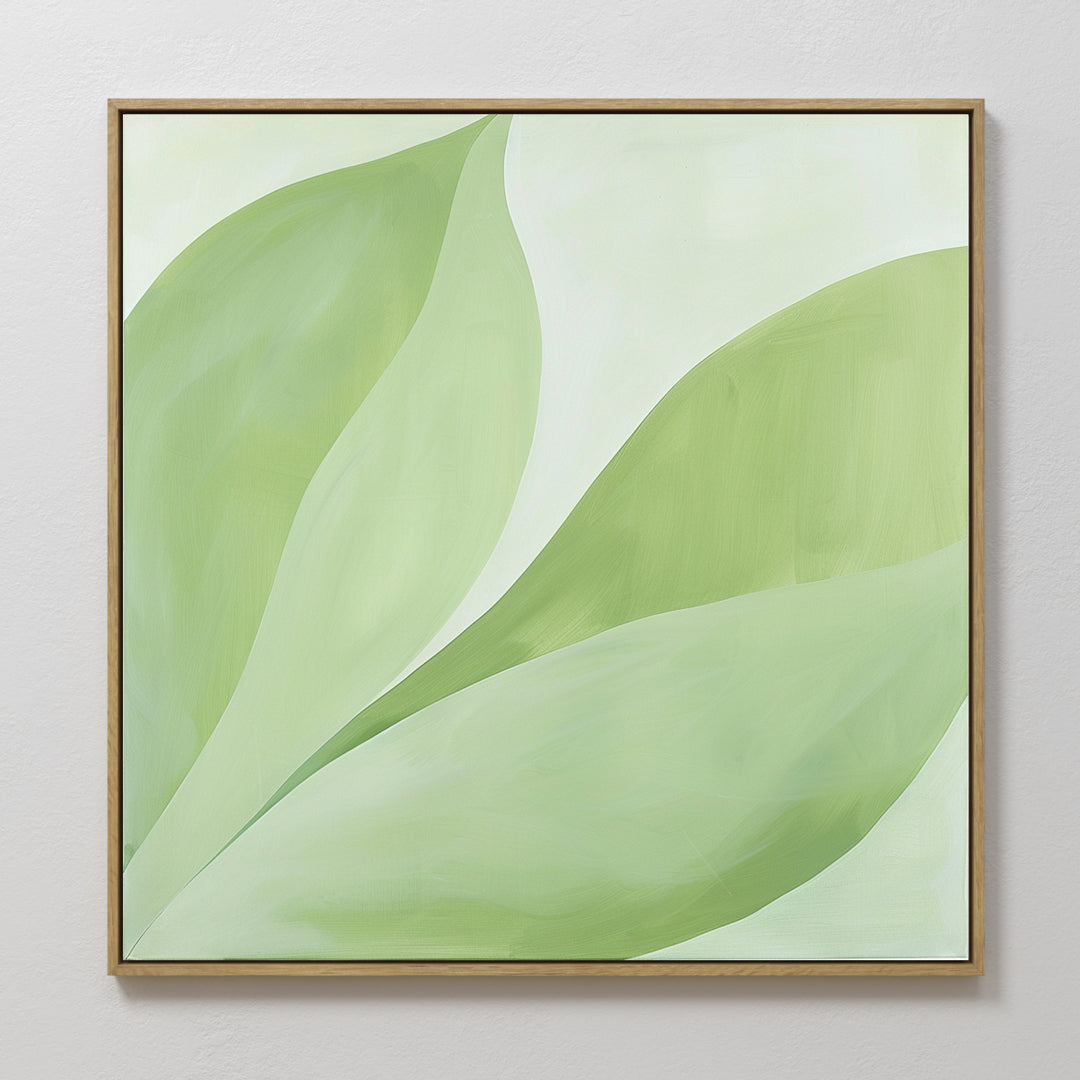 Leafy Calm Abstract Canvas Art