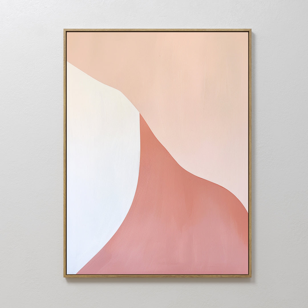 Peach Serenity Abstract Canvas Art