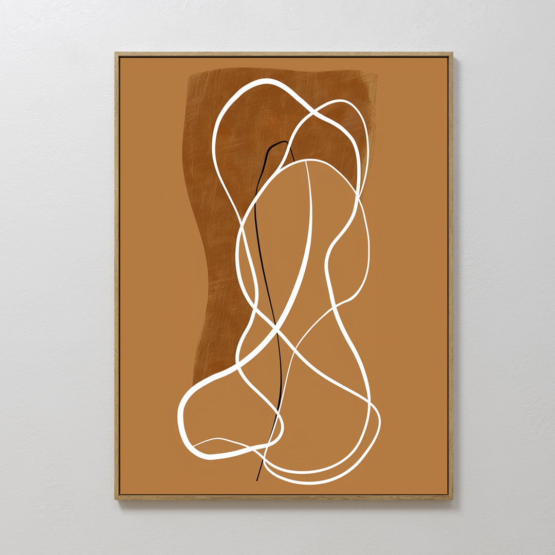 Neutral Figures Abstract Canvas Art
