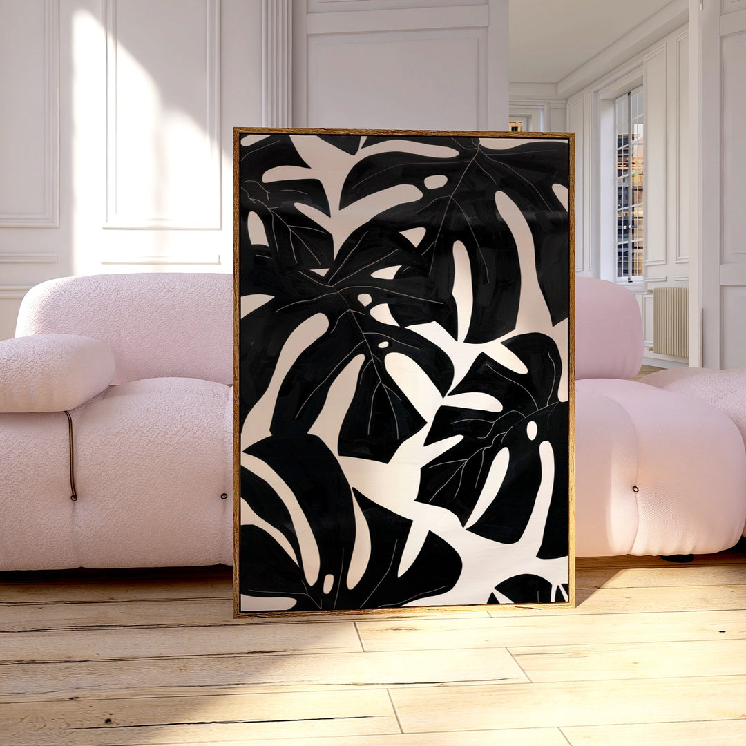 The Monstera Abstract Canvas Art