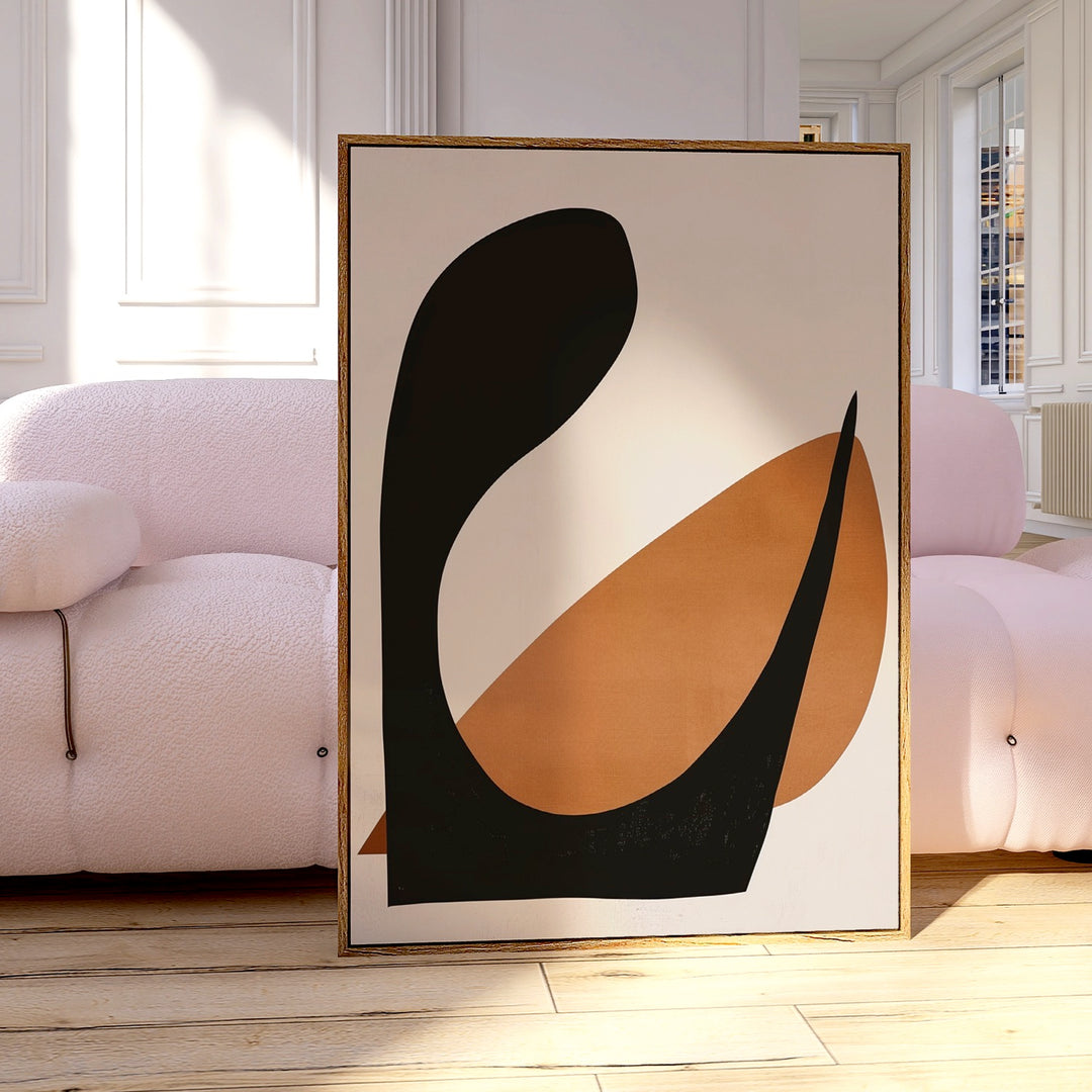 Silhouette Embrace Abstract Canvas Art