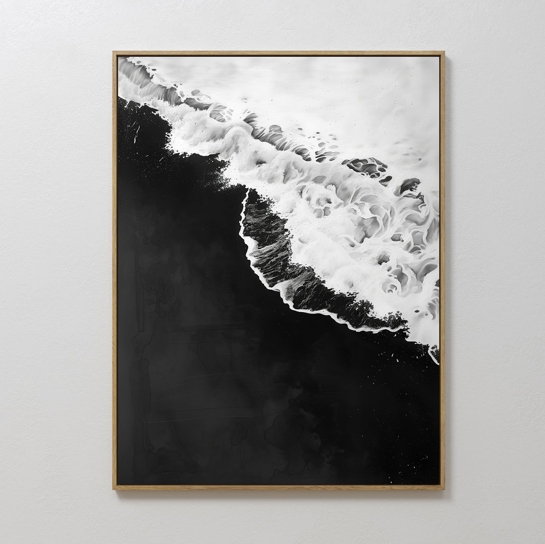 Black Ocean Abstract Canvas Art