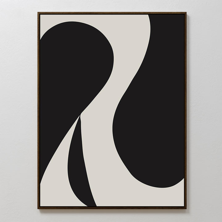 Black & White Shapes Abstract Canvas Art