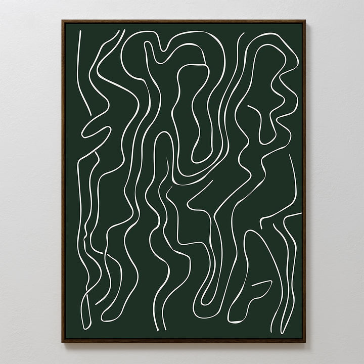 Emerald Labyrinth Abstract Canvas Art