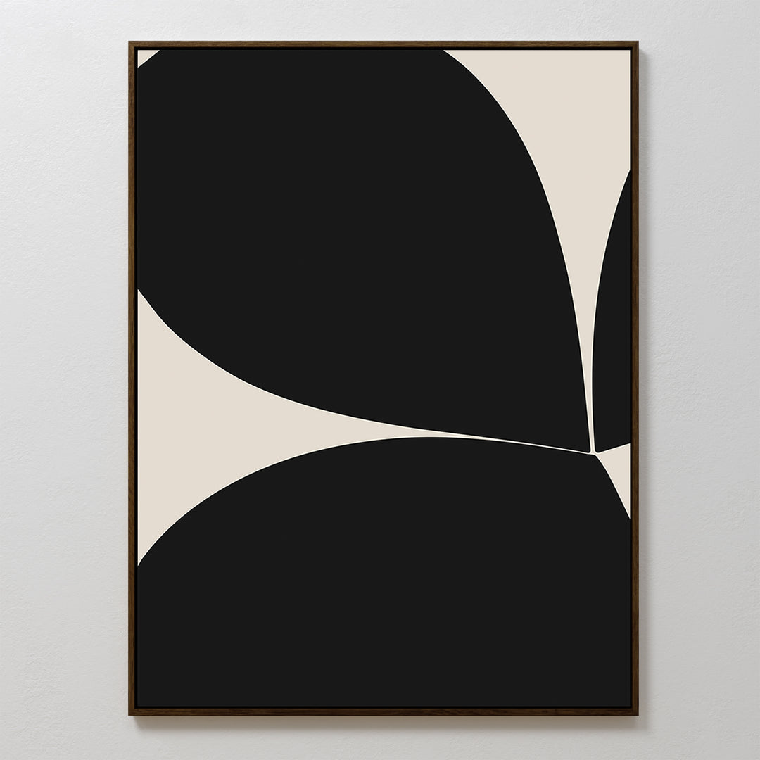 Black Botanical Abstract Canvas Art