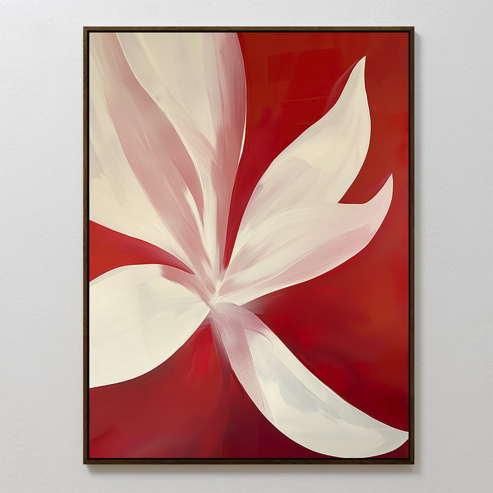 Red Flowers Abstract Canvas Art