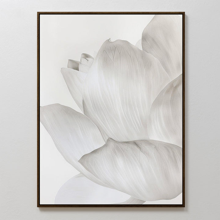 White Blossom Abstract Canvas Art