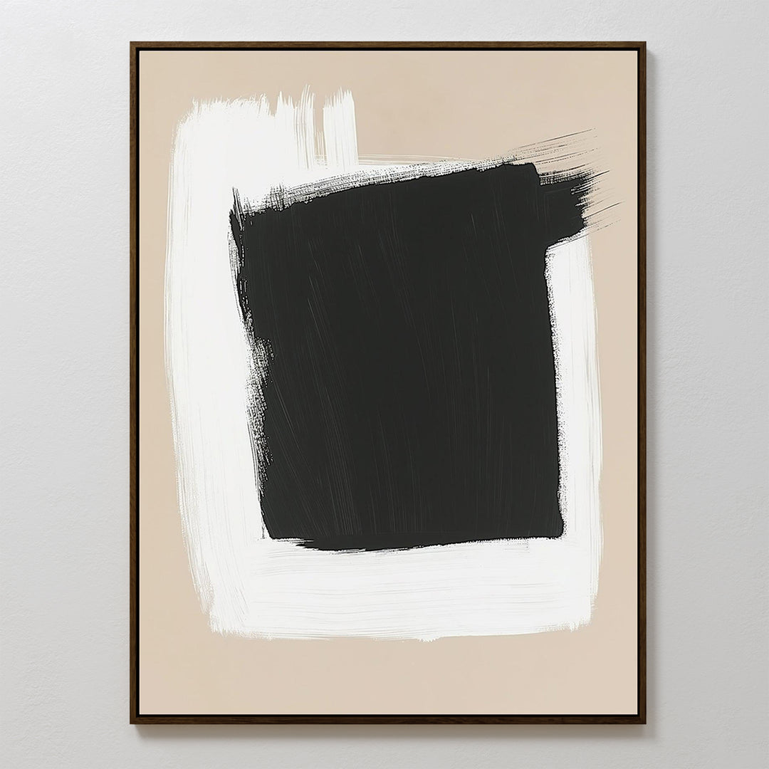 Black Square Abstract Canvas Art