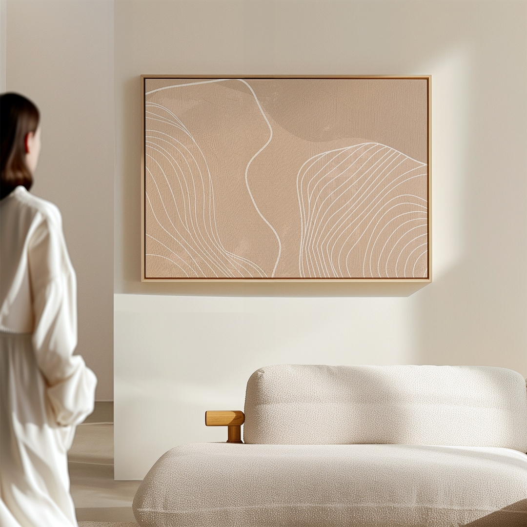 Leafy Serenity Abstract Canvas Art