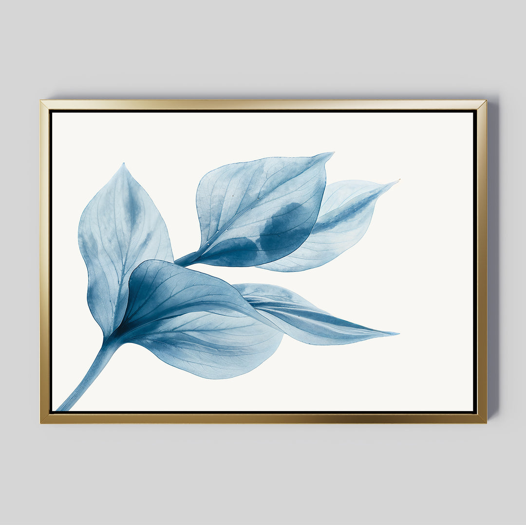 Azure Foliage Abstract Canvas Art