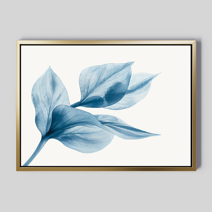 Azure Foliage Abstract Canvas Art