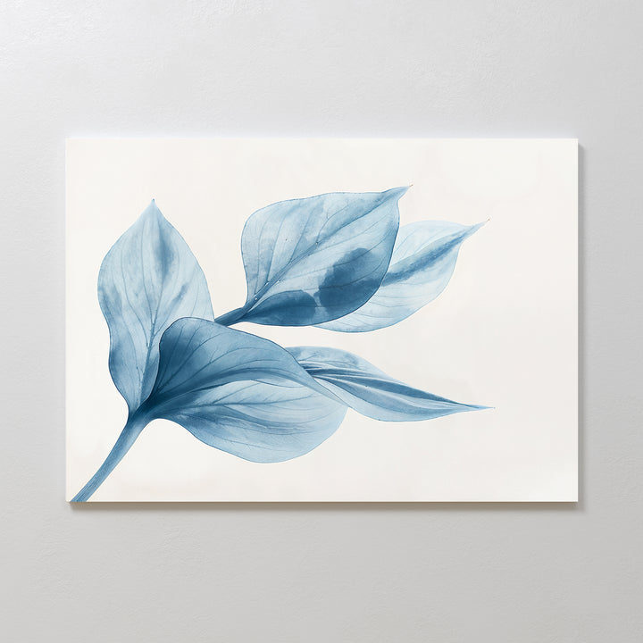 Azure Foliage Abstract Canvas Art