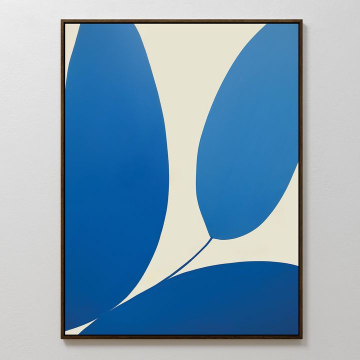 Azure Sweep Abstract Canvas Art