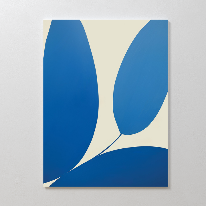 Azure Sweep Abstract Canvas Art