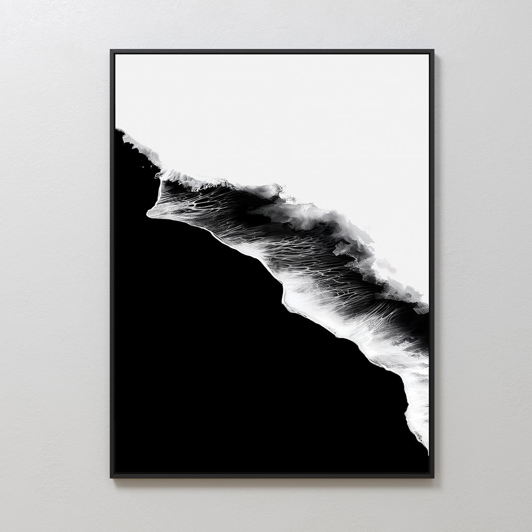 Black Ocean Abstract Canvas Art