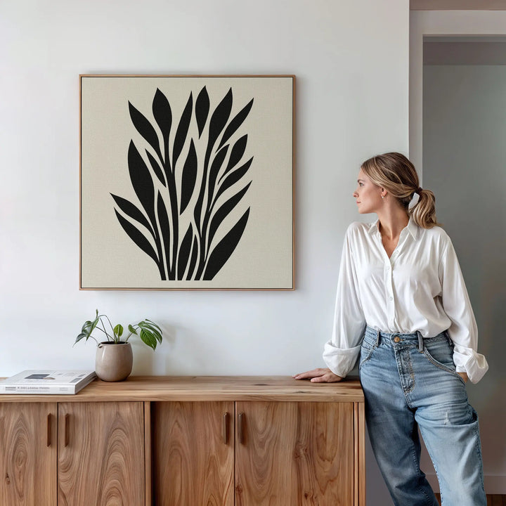 Black Palm Study Canvas Art