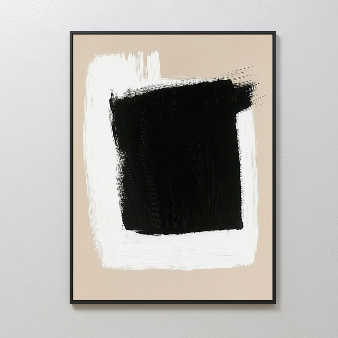 Black Square Abstract Canvas Art