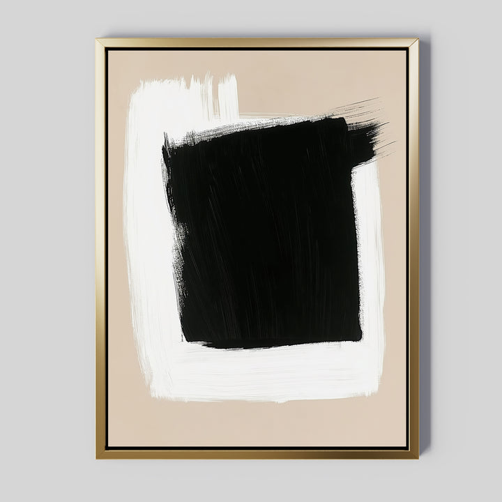 Black Square Abstract Canvas Art