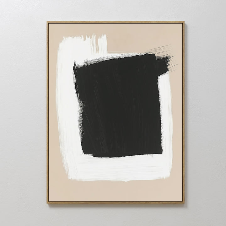 Black Square Abstract Canvas Art