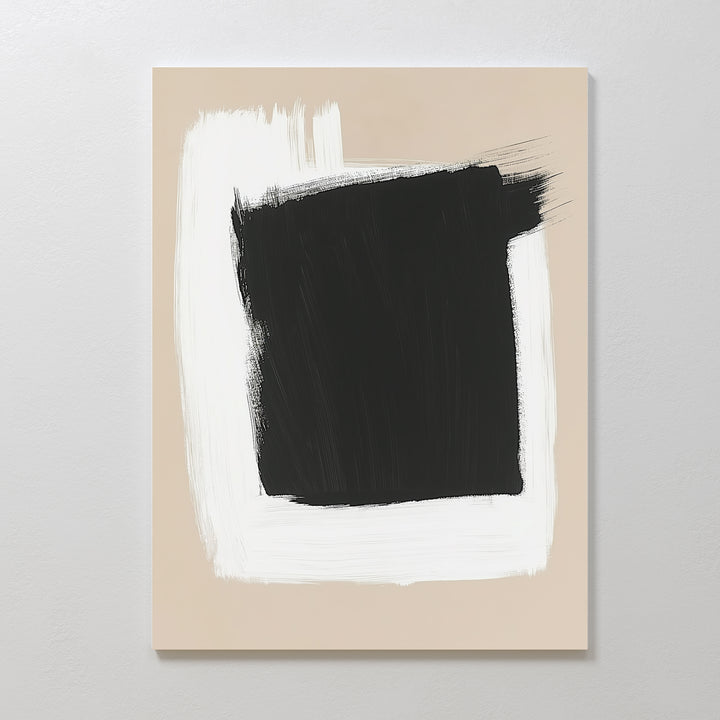 Black Square Abstract Canvas Art