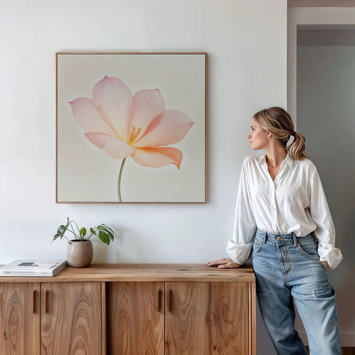 Blush Magnolia Canvas Art