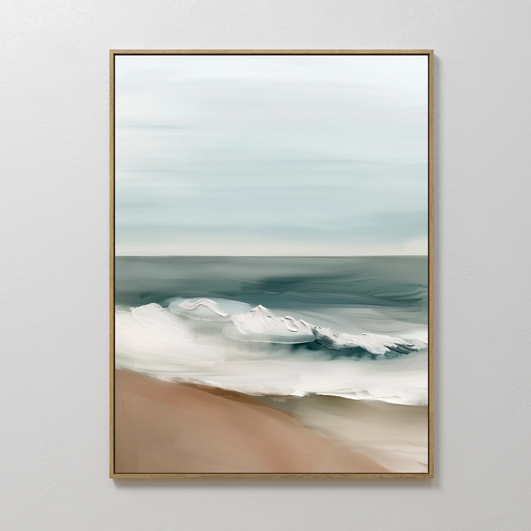 Coastal Whisper Abstract Canvas Art