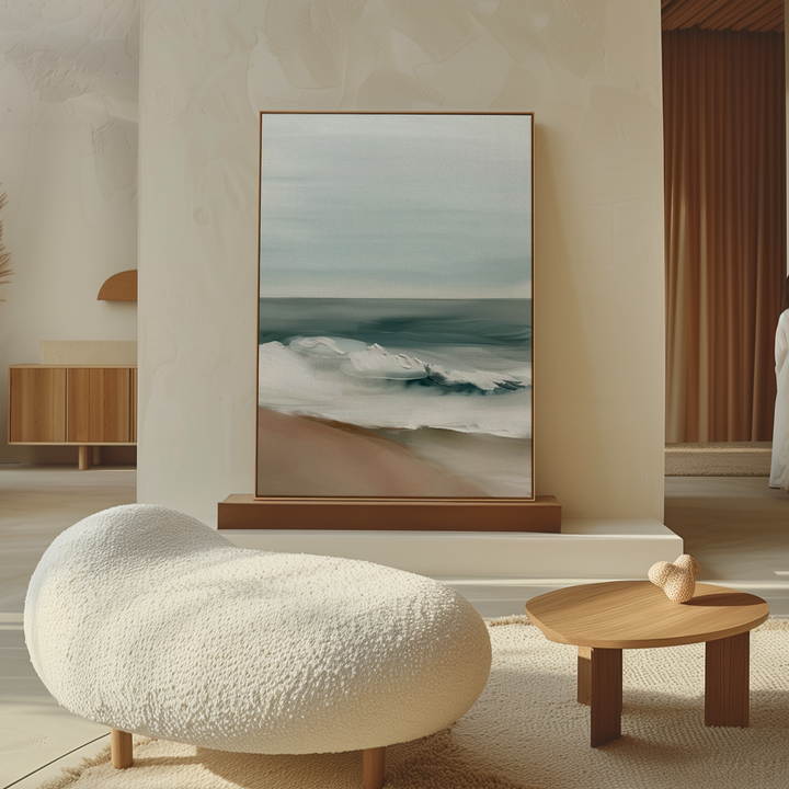 Coastal Whisper Abstract Canvas Art