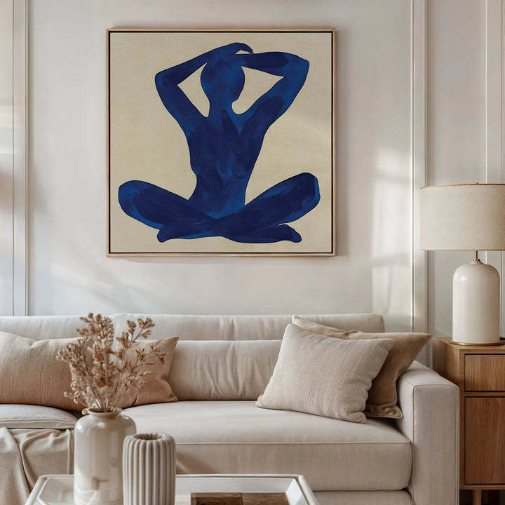 Cobalt Figure Canvas Art