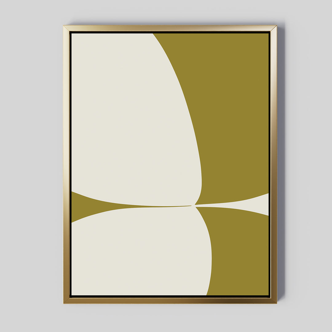 Crescent Leaf Abstract Canvas Art